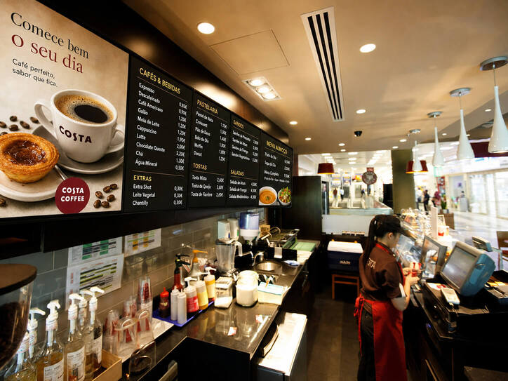 Ecrãs digitais e menus digitais para restaurantes