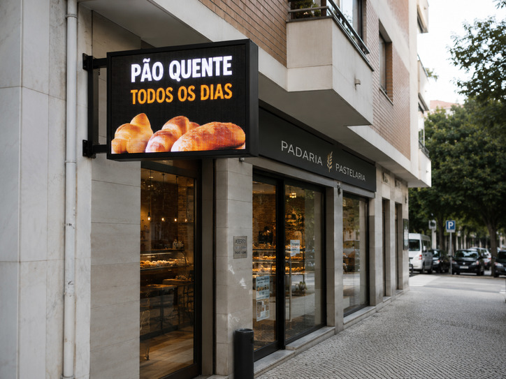 Large-format LED wall for visual communication
